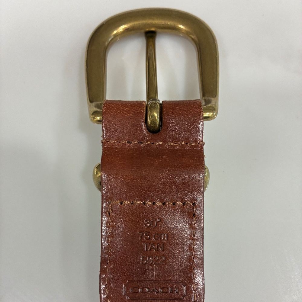 Braided tan/brown Coach Belt 30”